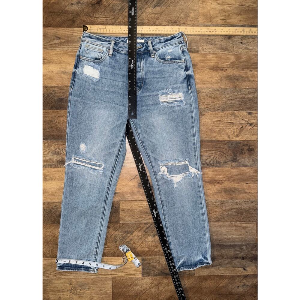 PACSUN women’s button closure distressed mom blue jeans - Picture 14 of 14